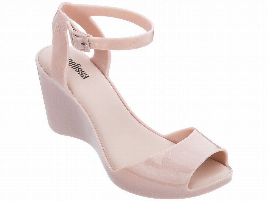 Zuecos Melissa Blanca Shimmer Mujer - Rosas - Argentina ZJD-708651